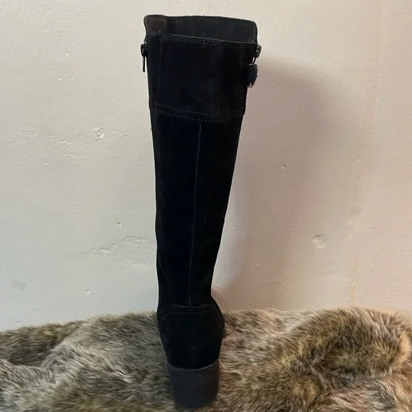 BOC- NEW Suede Knee Boots Double zipper Round toe Double Stitched-8M-#0100 - Picture 13 of 15